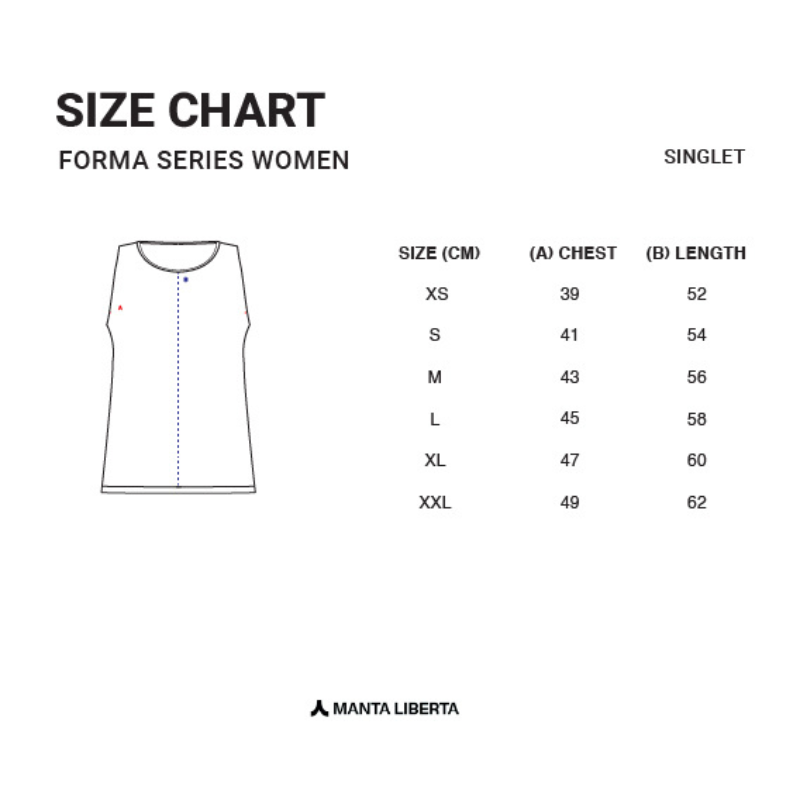 Manta Liberta Forma Red Miles To Share Singlet Women
