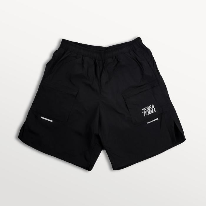 Terra Firma Running Short Cargo 7 inch Black