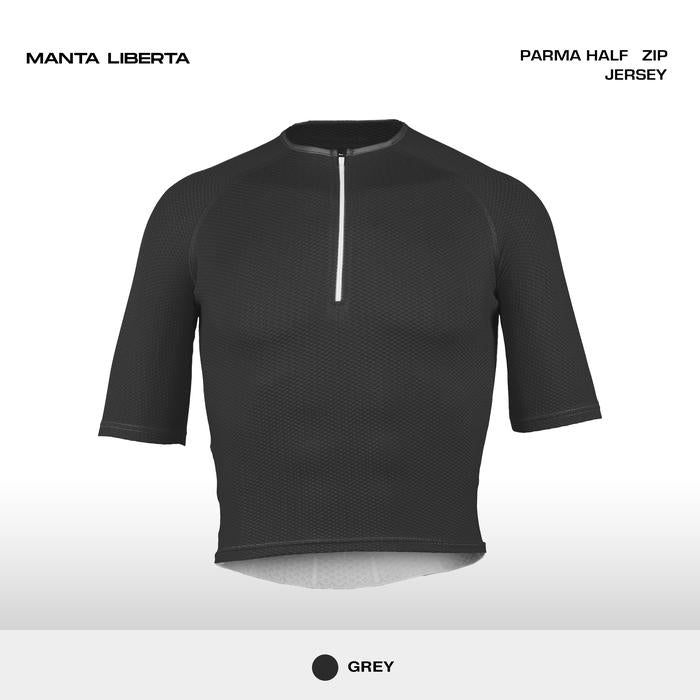 Parma Half Zip Cycling Jersey Grey