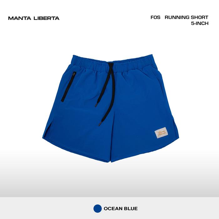 Manta Liberta FOS Running Short 5 inch Ocean Blue Celana Olahraga Lari