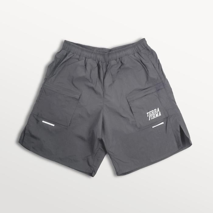 Terra Firma Running Short Cargo 7 inch Asphalt Grey