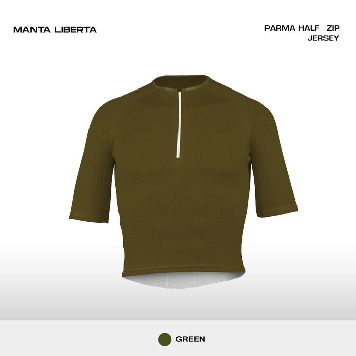 Parma Half Zip Cycling Jersey Green