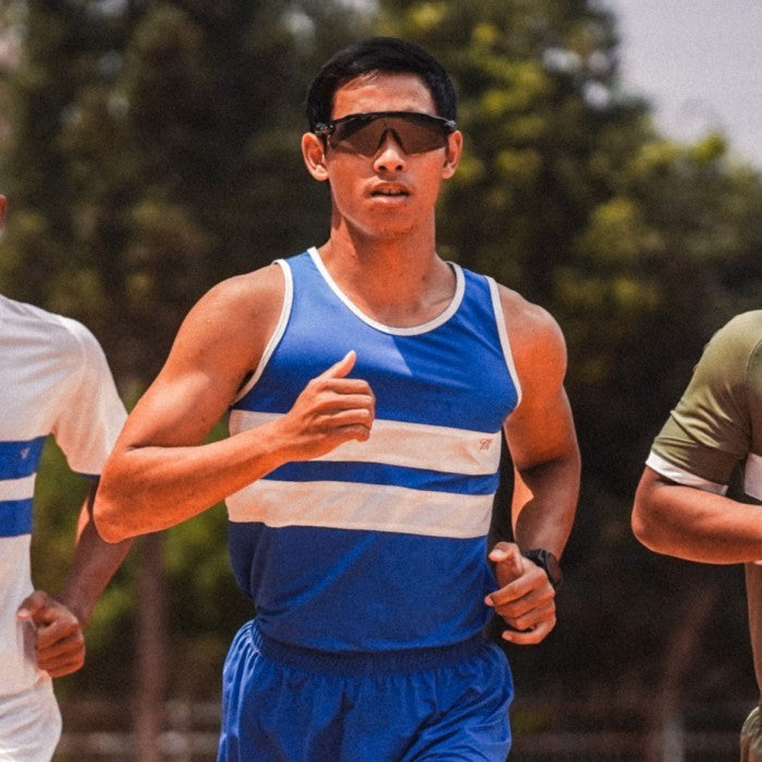 Corsa Running Singlet Ocean Blue