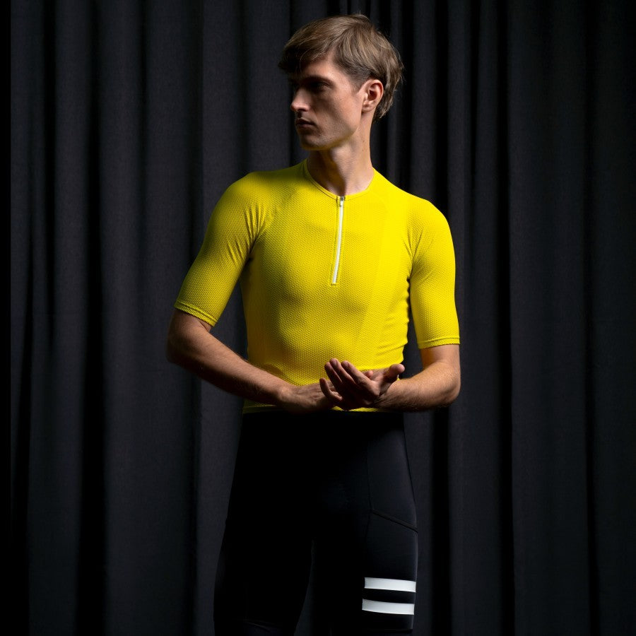 Parma Half Zip Cycling Jersey Blazing Yellow