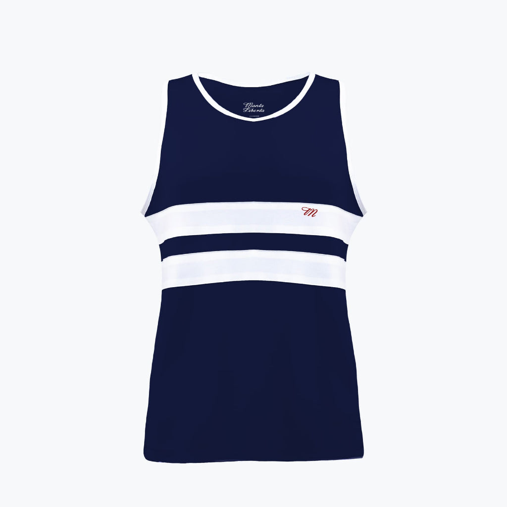 Corsa Running Jersey Singlet Navy Blue