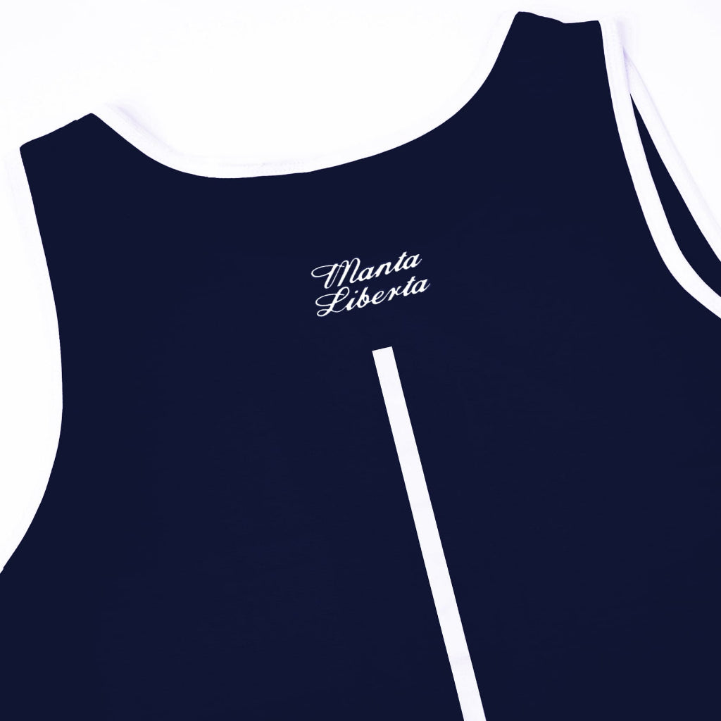 Corsa Running Jersey Singlet Navy Blue
