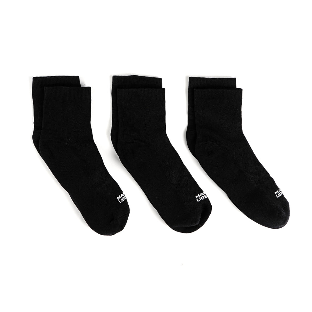 Bundling 3 pcs Performance Ankle Socks Black