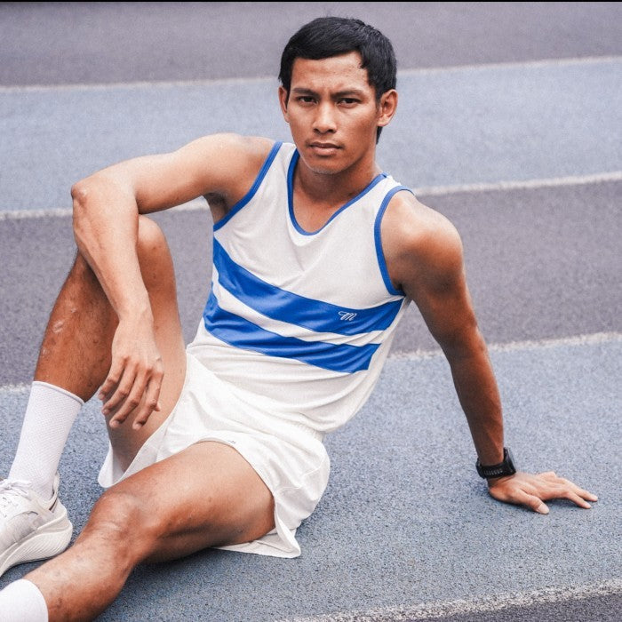 Corsa Running Singlet Classic White