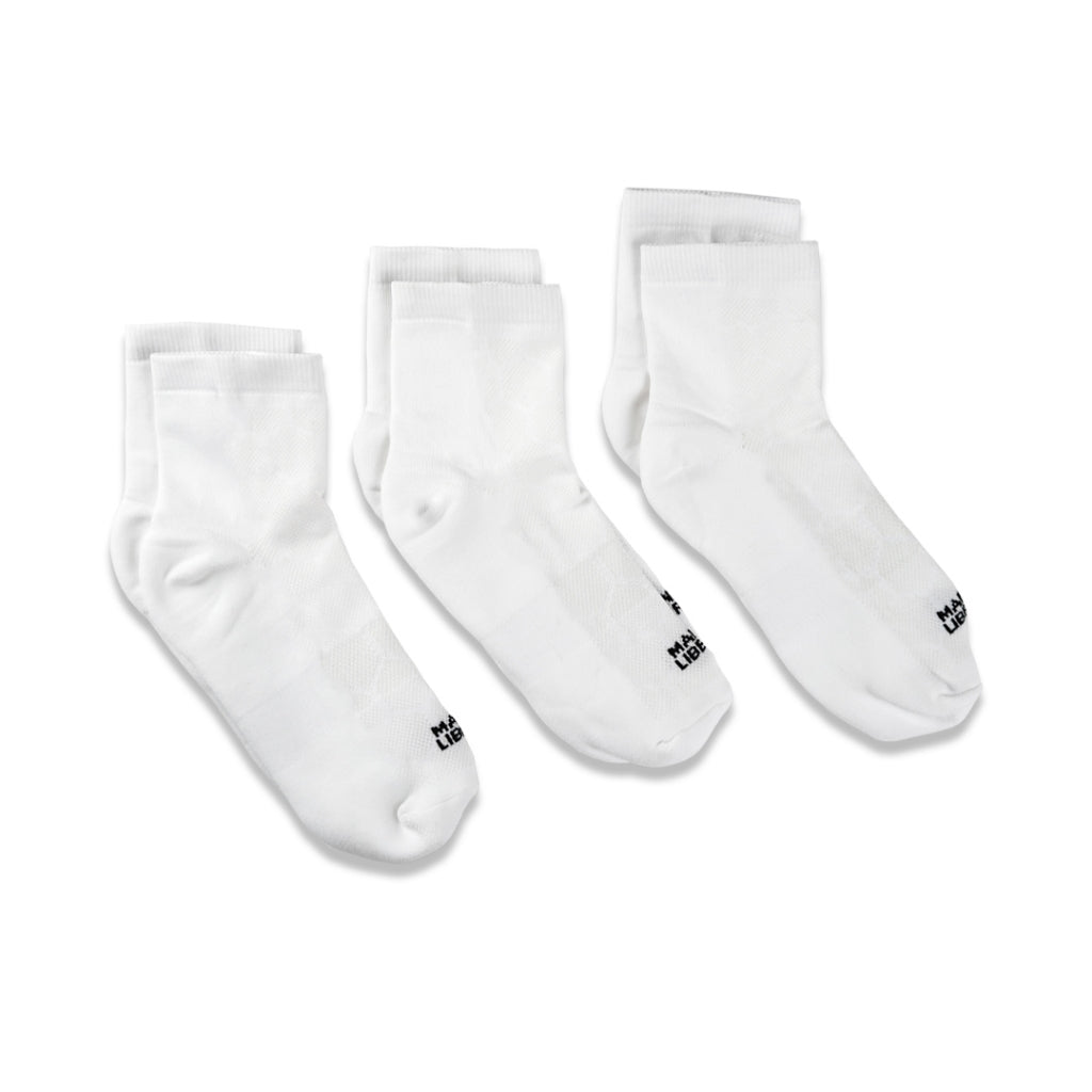 Bundling 3 pcs Performance Ankle Socks White